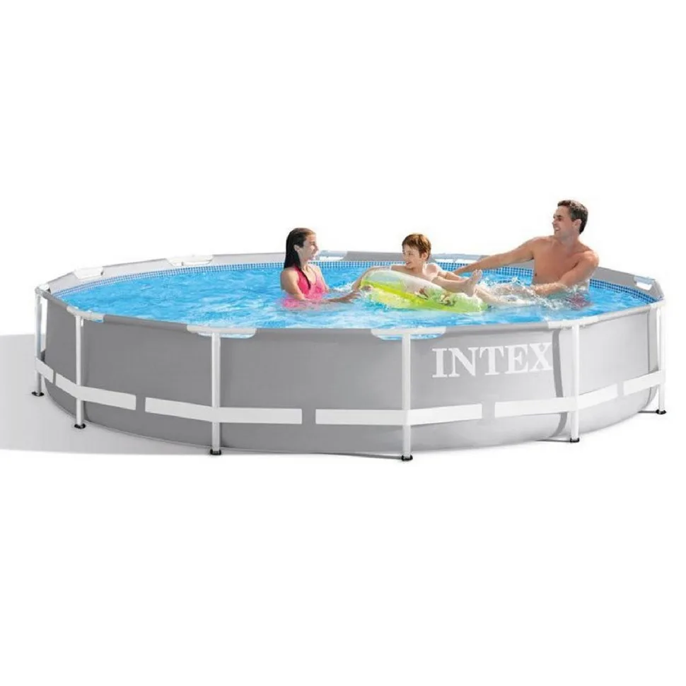 Басейн каркасний Intex ПВХ 366 см Сірий 6503 л