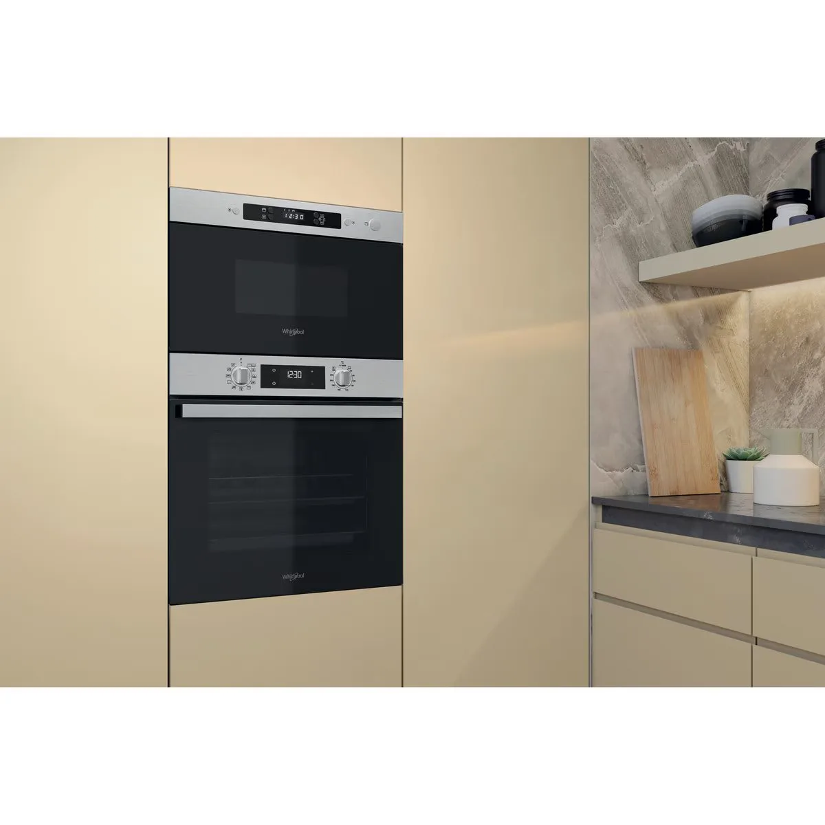 Мікрохвильова піч Whirlpool вбудована нержавіюча сталь 22л 750Вт електронне управління