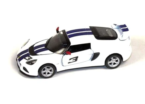 Модель автомобіля KINSMART Lotus Exige S металевий інерційний з відкриваючимися дверима білий 16 см