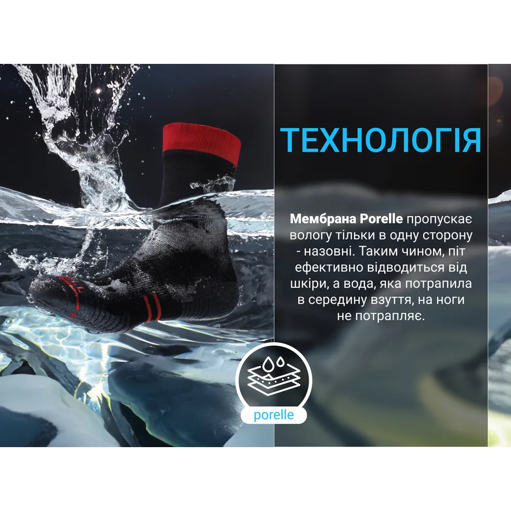 Водонепроникні шкарпетки Dexshell DriFil XL чорні з червоним