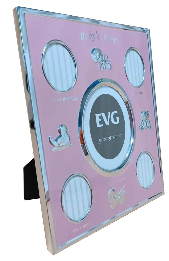 Фоторамка EVG метал 18,5х23,5 см срібло на 5 фото