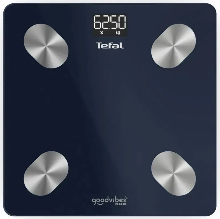 Ваги Tefal підлогові електронні скляні 180кг сині Bluetooth