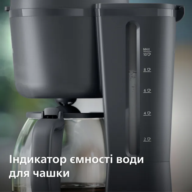 Кавоварка крапельна Philips 1000 Вт скло 1,2 л сірий