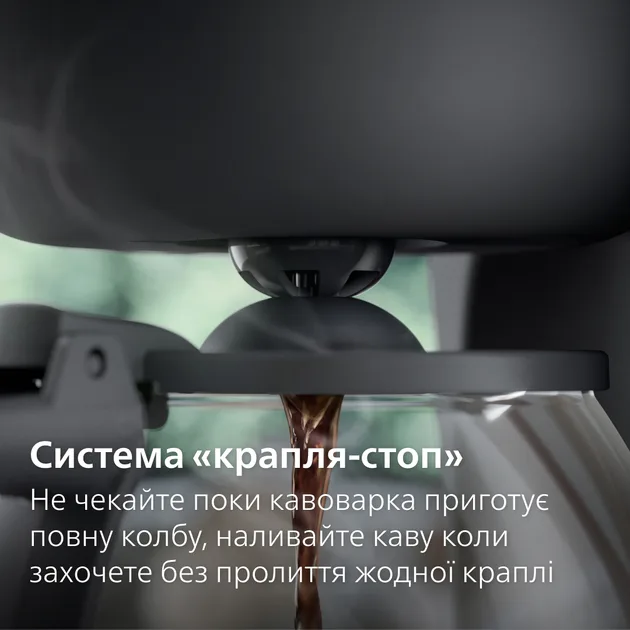 Кавоварка крапельна Philips 1000 Вт скло 1,2 л сірий