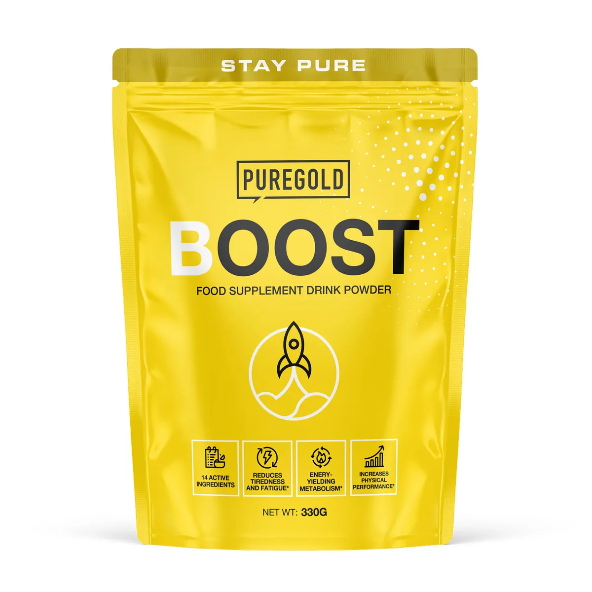 Boost Pre-Workout Pure Gold 330 г Зелене яблуко