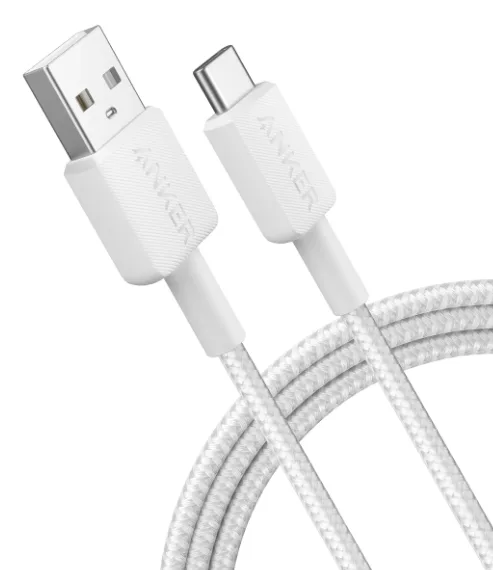 Кабель Anker USB-A до USB-C 0,9 м Нейлон Белый