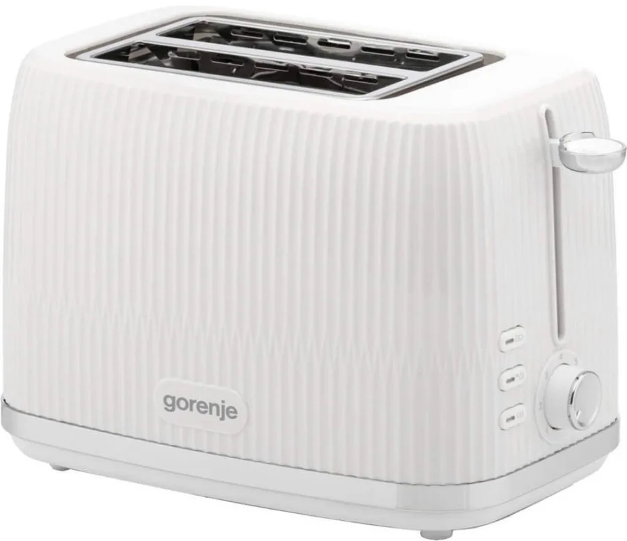 Тостер Gorenje, 850 Вт, пластиковий/металевий, білий.