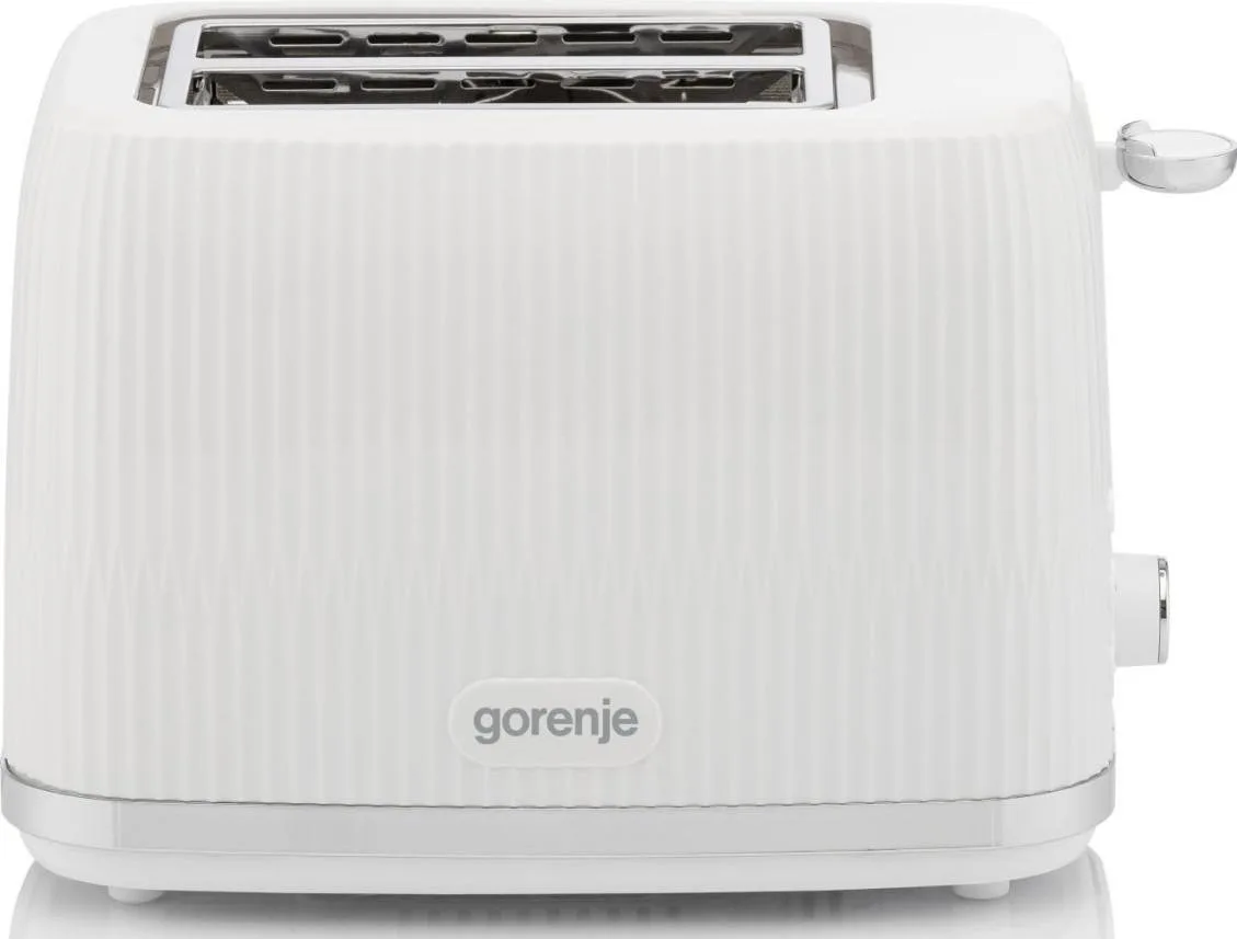 Тостер Gorenje, 850 Вт, пластиковий/металевий, білий.