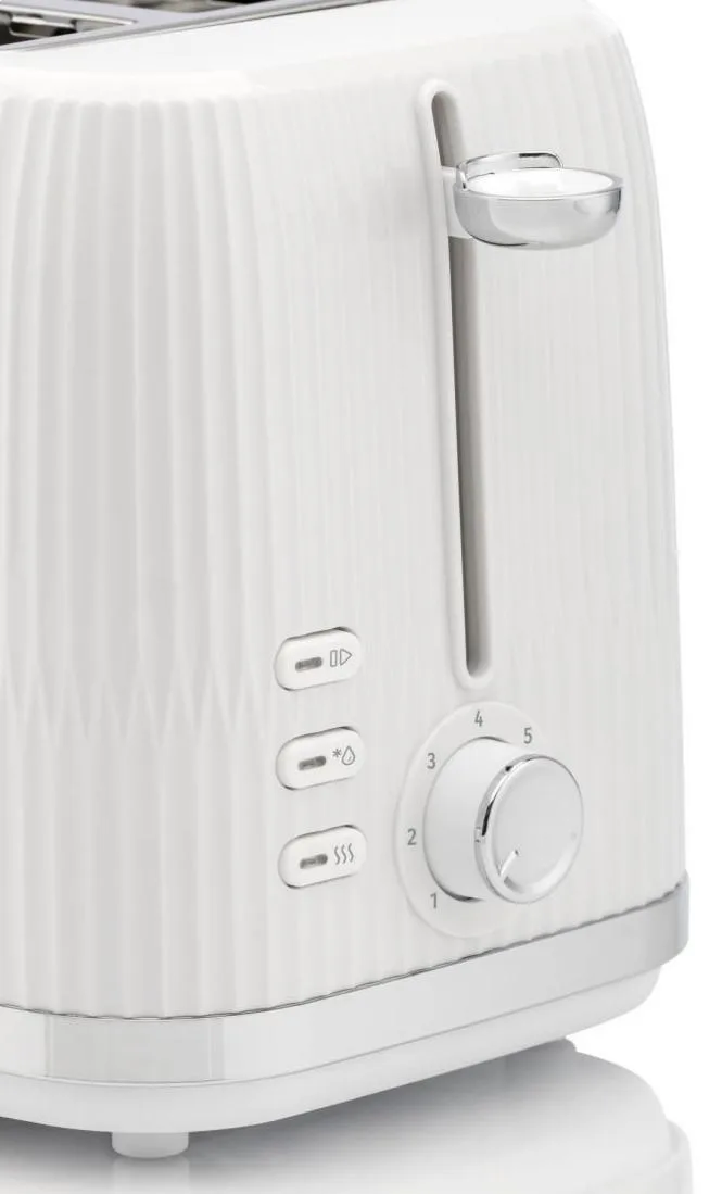 Тостер Gorenje, 850 Вт, пластиковий/металевий, білий.
