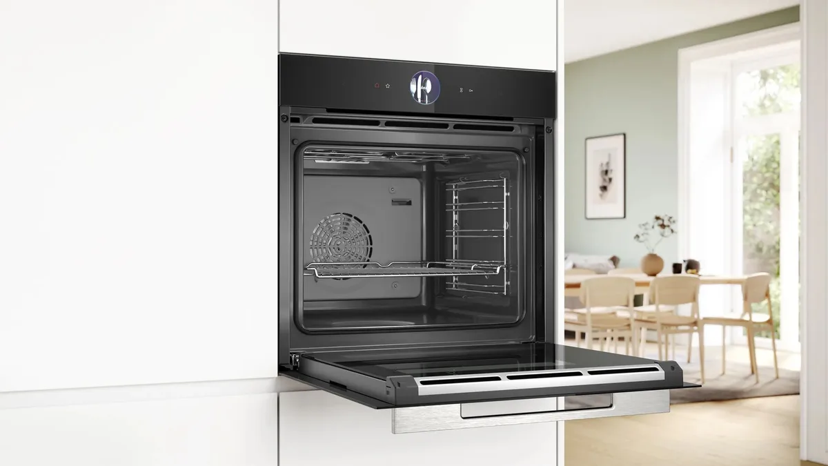 Електрична духова шафа Bosch, 71 л, клас енергоефективності A+, з дисплеєм, конвекційним приготуванням та паровим функціоналом, чо