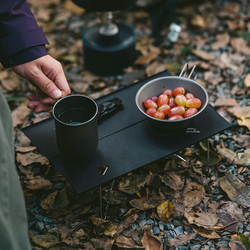 Складаний стіл Naturehike алюміній 31х21 см чорний
