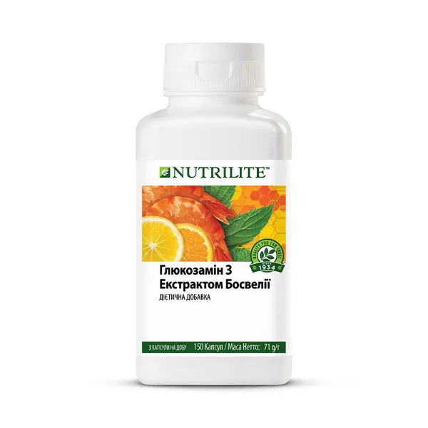 Nutrilite™ Глюкозамин с экстрактом босвеллии — 150 капсул Амвей