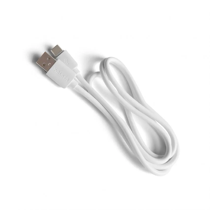 Мережевий зарядний пристрій WALKER пластик 67х47х25 мм білий 2USB 2.1A Type-C