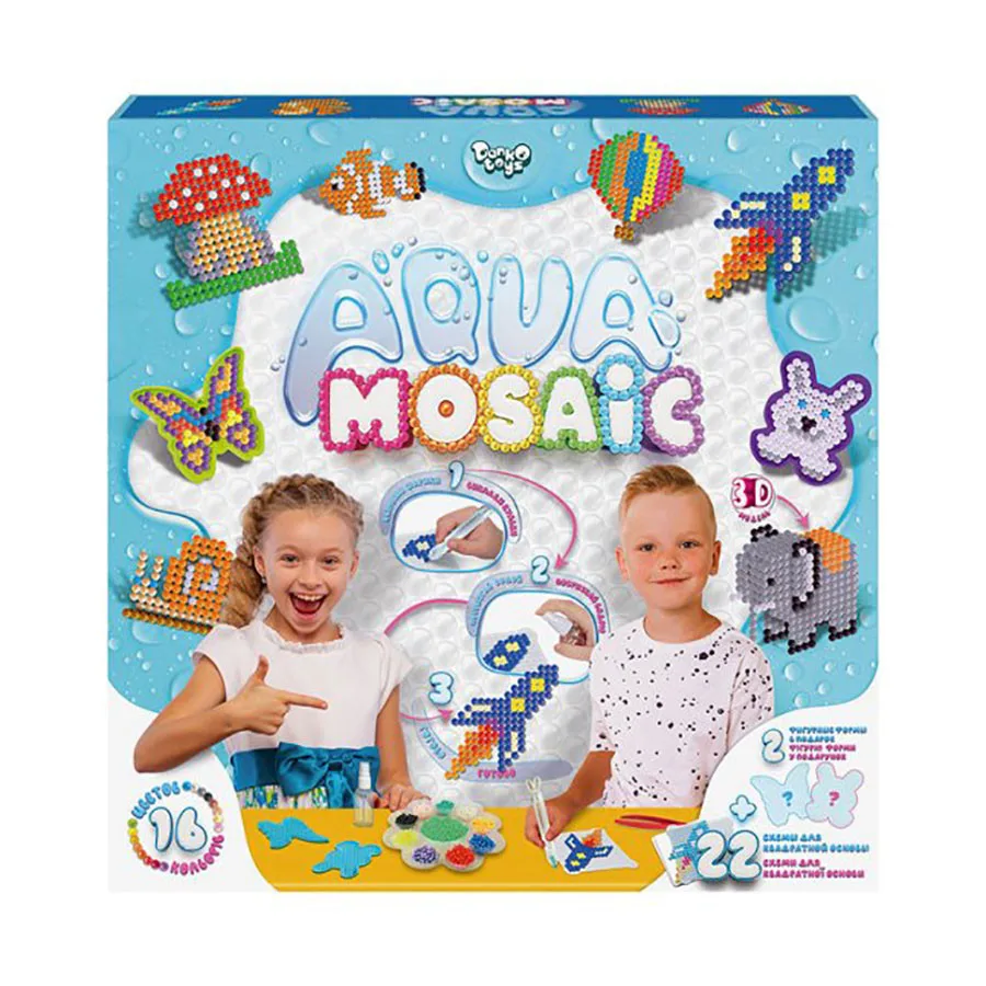 Набір креативного творчості Danko Toys 16 кольорів бусинок для дітей