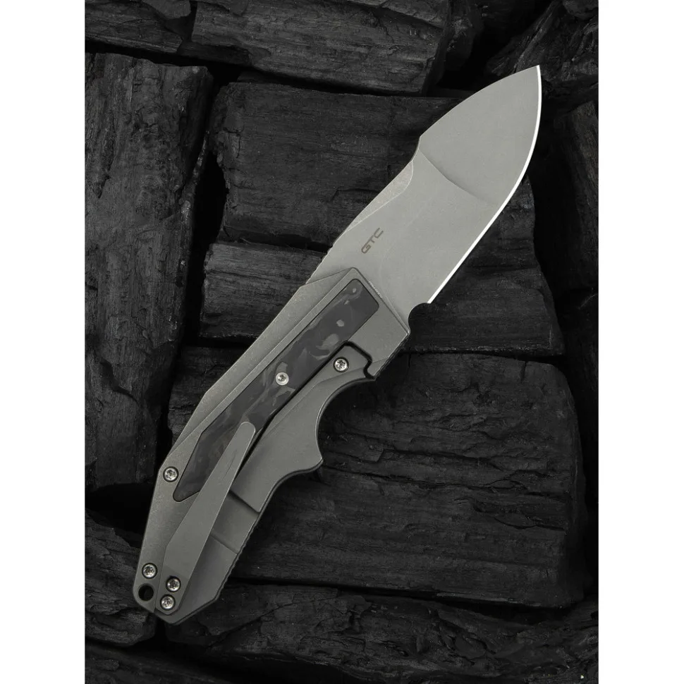 Ніж складаний Weknife титановий 178,5 мм сірий
