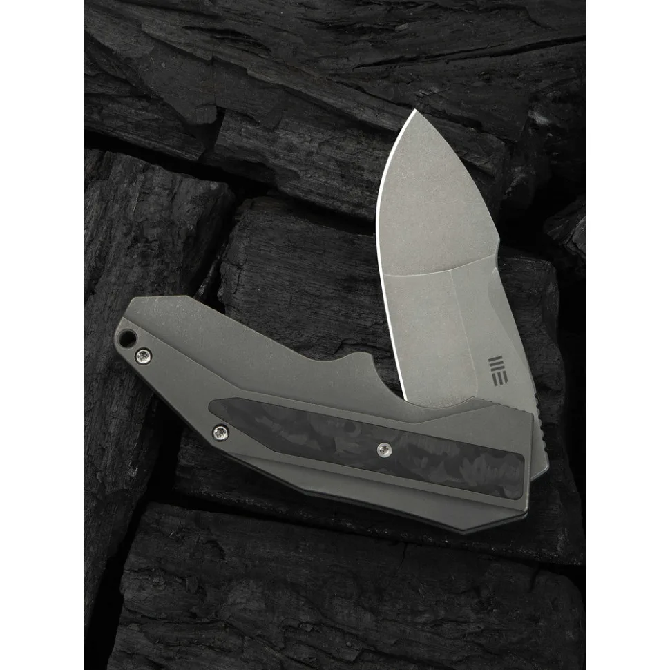 Ніж складаний Weknife титановий 178,5 мм сірий