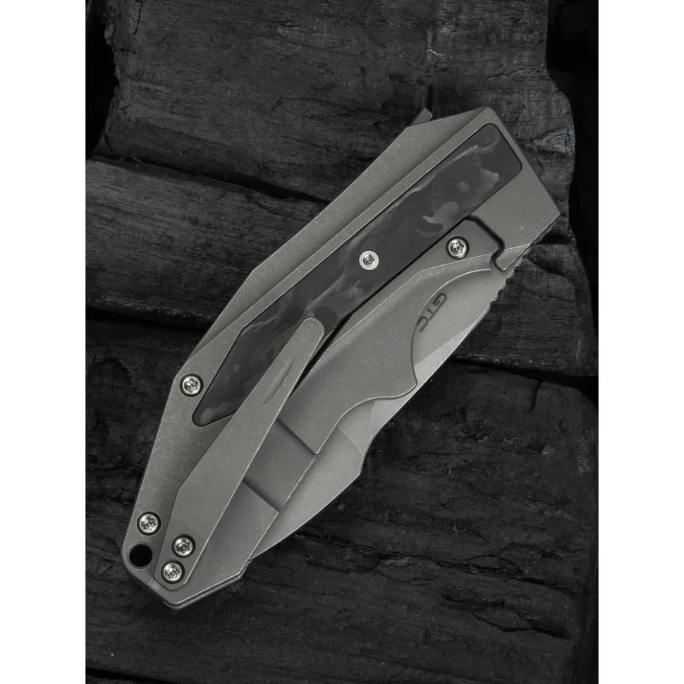 Ніж складаний Weknife титановий 178,5 мм сірий
