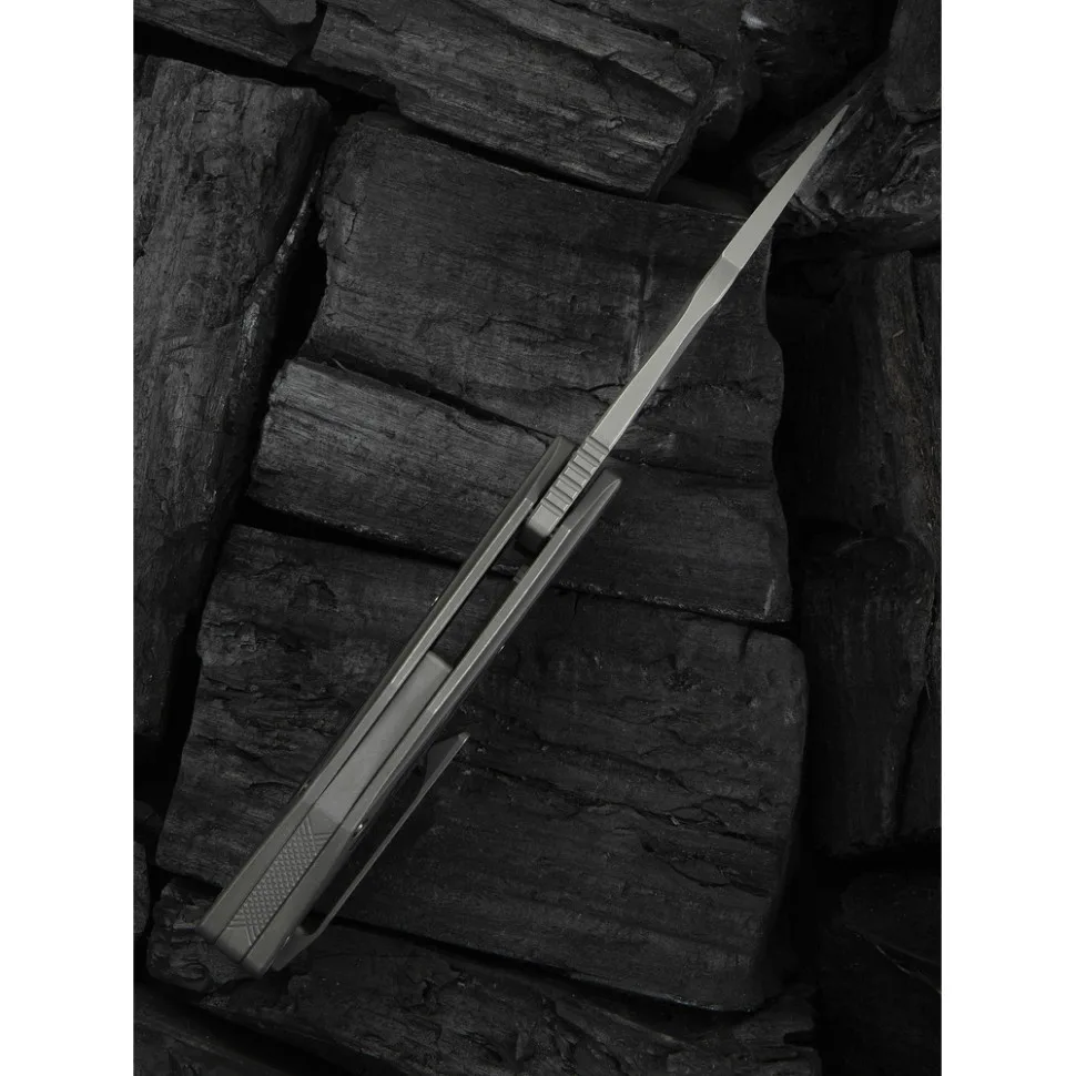 Ніж складаний Weknife титановий 178,5 мм сірий