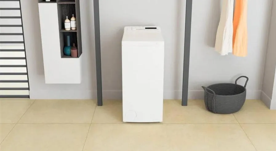 Пральна машина Whirlpool вертикального завантаження, 6 кг, 1000 об/хв, клас енергоефективності C, 60 см, з дисплеєм, біла.