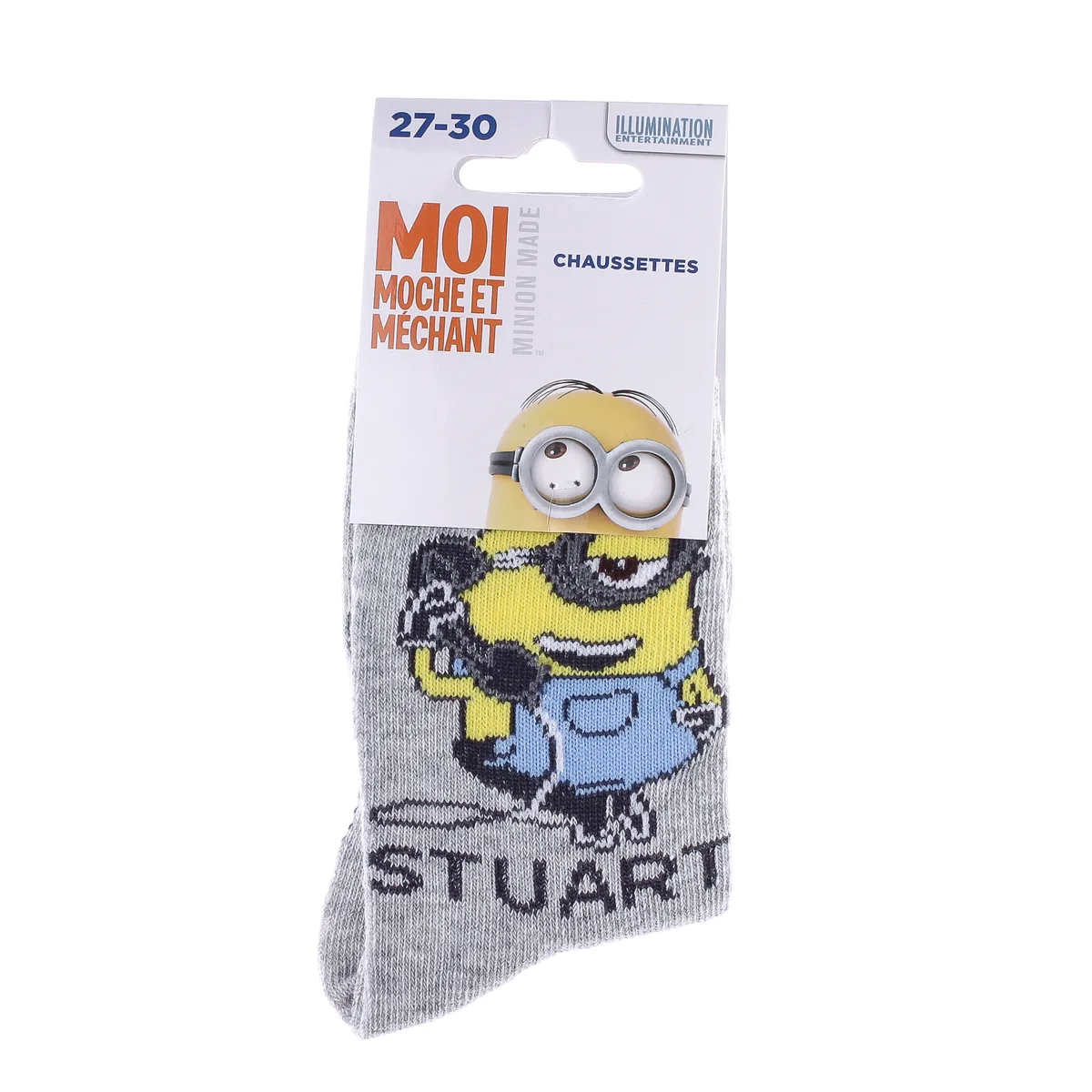 Шкарпетки MINIONS 69% бавовна 31-34 світло-сірий