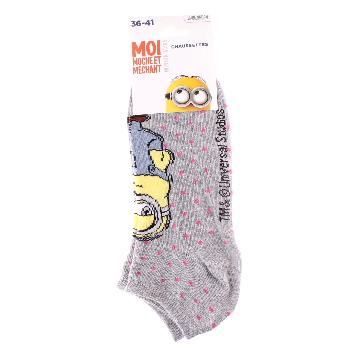 Шкарпетки MINIONS 56% бавовна 36-41 сірий