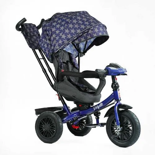 Велосипед 3-х колесный BestTrike с поворотным сидением надувные резиновые колеса для детей с корзиной и Bluetooth