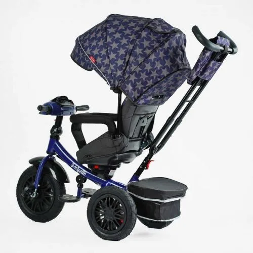 Велосипед 3-х колесный BestTrike с поворотным сидением надувные резиновые колеса для детей с корзиной и Bluetooth