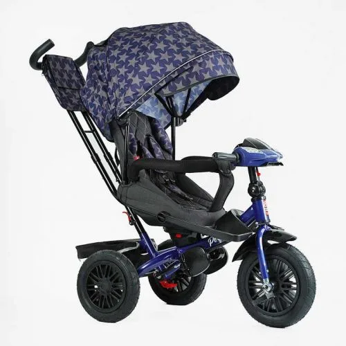 Велосипед 3-х колесный BestTrike с поворотным сидением надувные резиновые колеса для детей с корзиной и Bluetooth