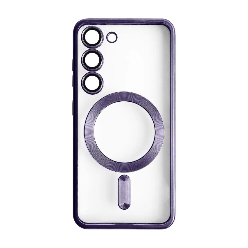 Чохол MagSafe для Samsung S23 пластик силікон фіолетовий