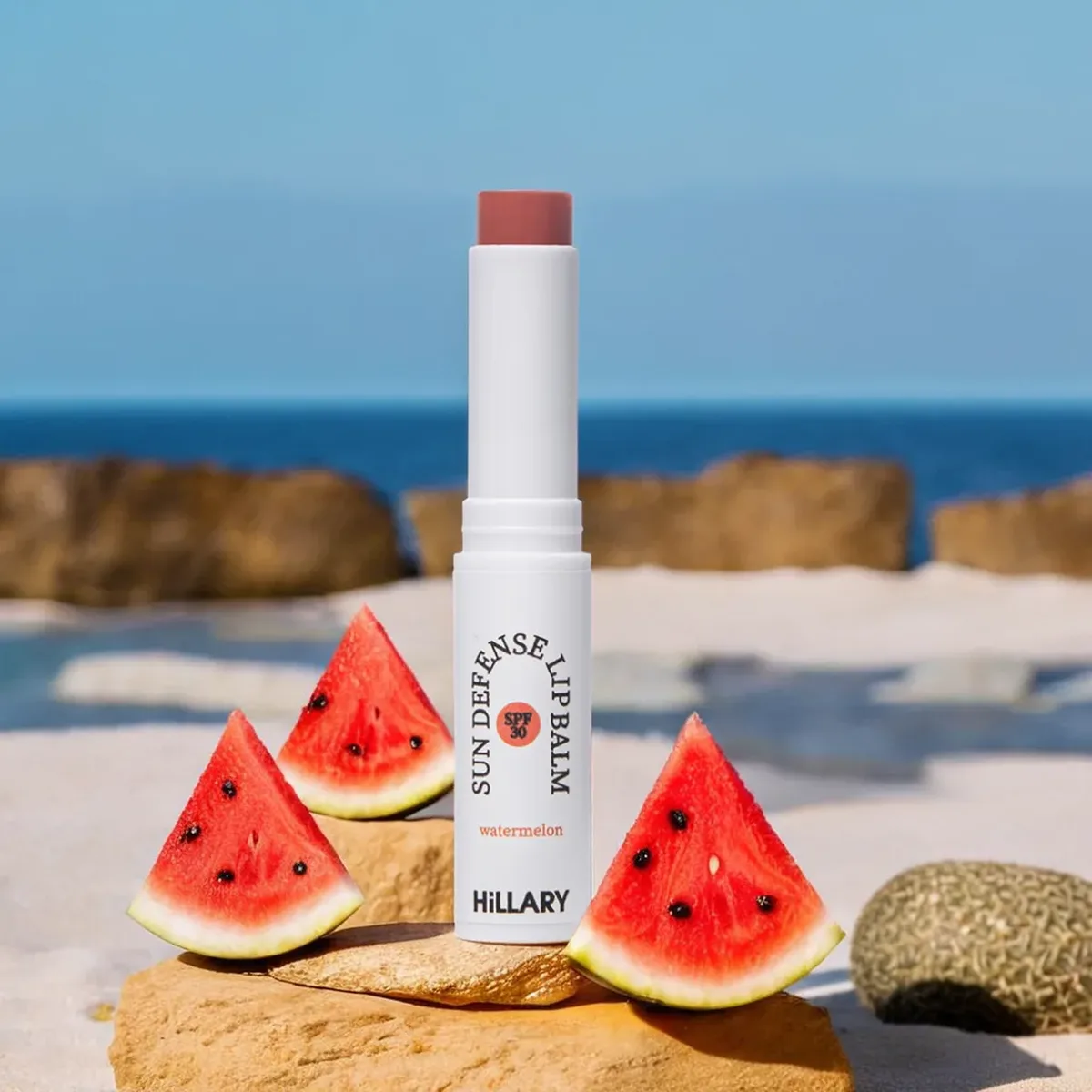 Сонцезахисний бальзам для губ Кавун SPF 30 Hillary Sun Defense Lip Balm Watermelon SPF 30, 3 г