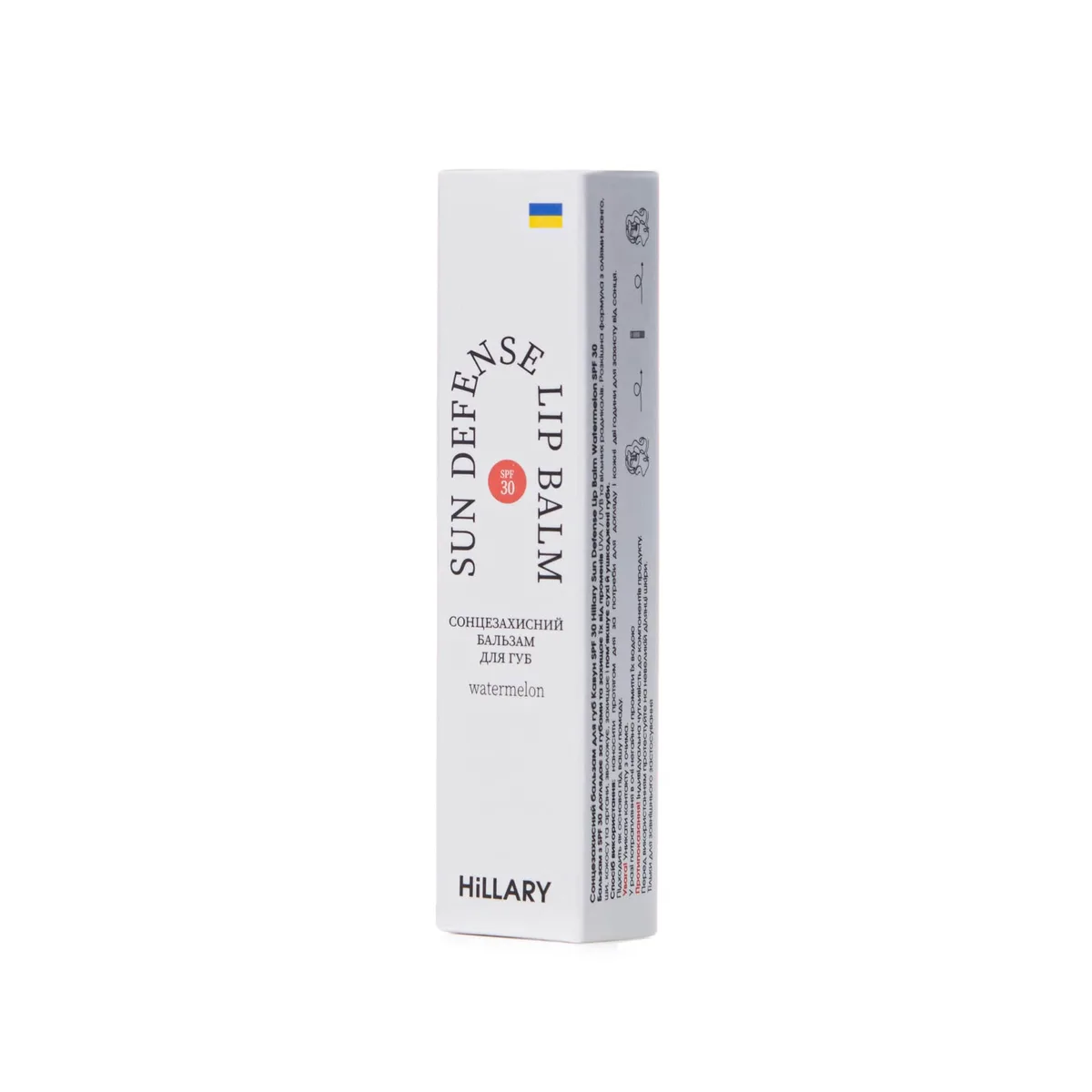 Сонцезахисний бальзам для губ Кавун SPF 30 Hillary Sun Defense Lip Balm Watermelon SPF 30, 3 г