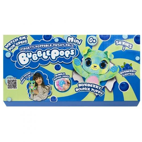 М'яка іграшка Bubble Pops Чорничний щеник 20 см гіпоалергенна з ароматом для дітей