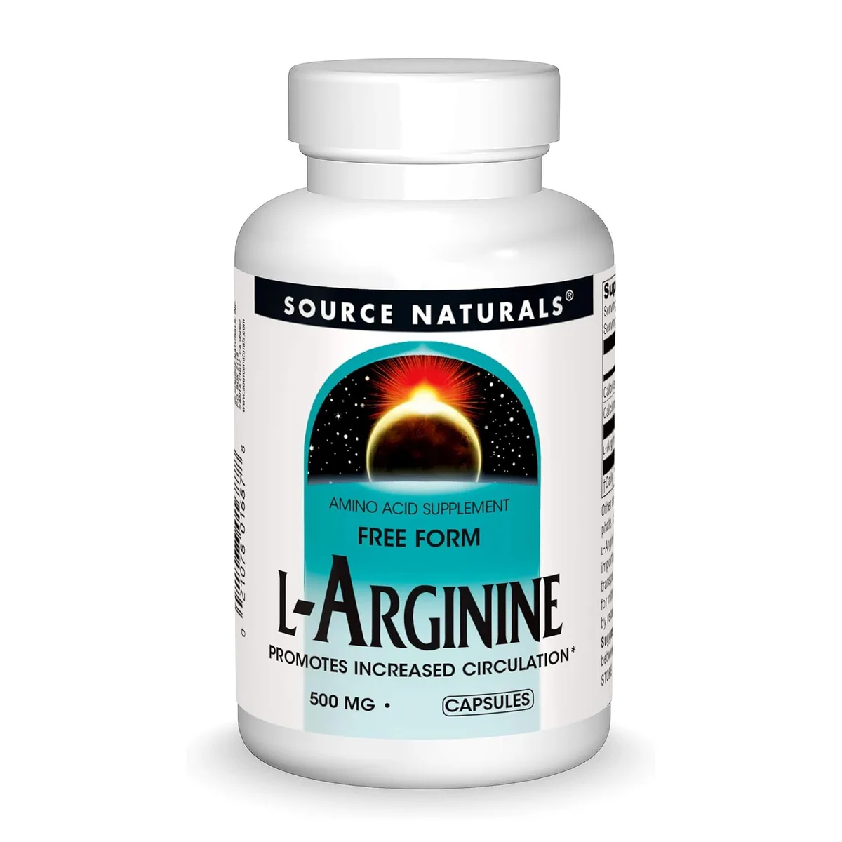 L-Аргинин 500 мг 50 таблеток Source Naturals для улучшения кровообращения