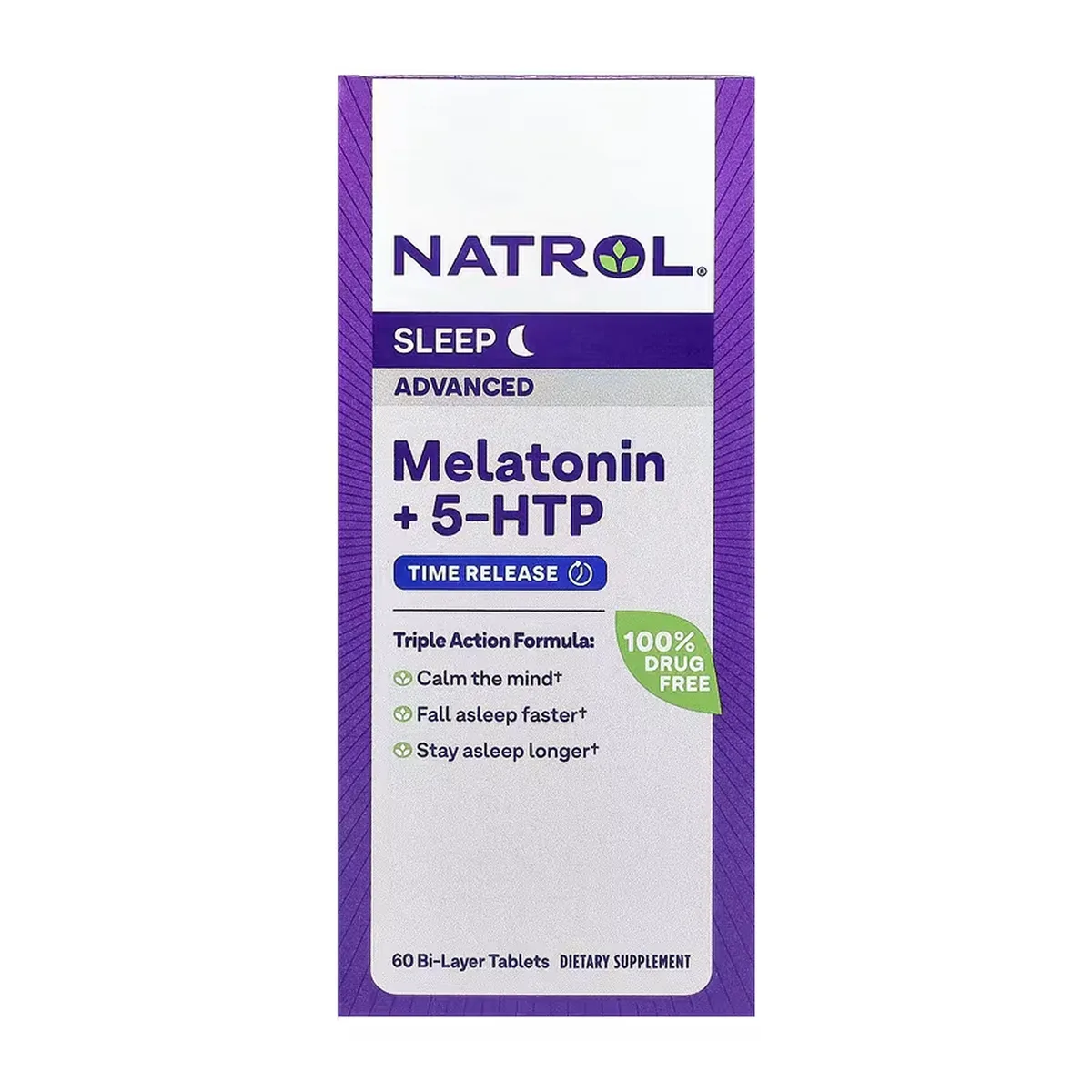 Мелатонін Natrol 60 табл для сну без ліків з 5-HTP