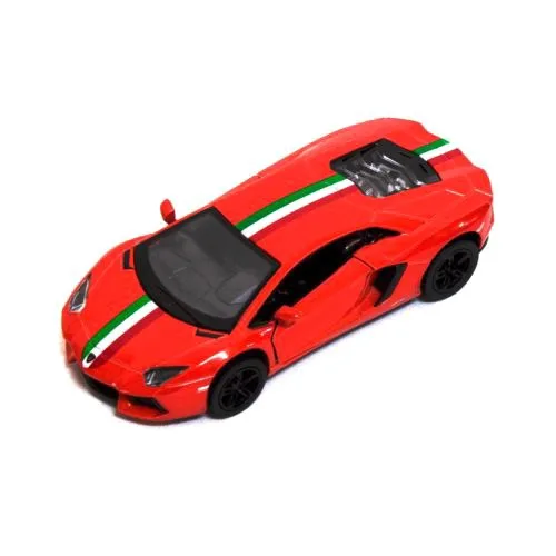 Машинка KINSMART Lamborghini Aventador інерційна металева з відкриваючимися дверима оранжева
