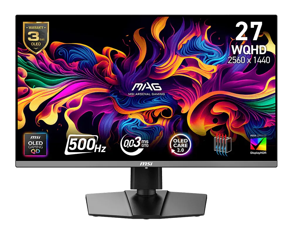 Монитор MSI QD-OLED 26.5" 2560x1440 500Гц 0.03мс черный