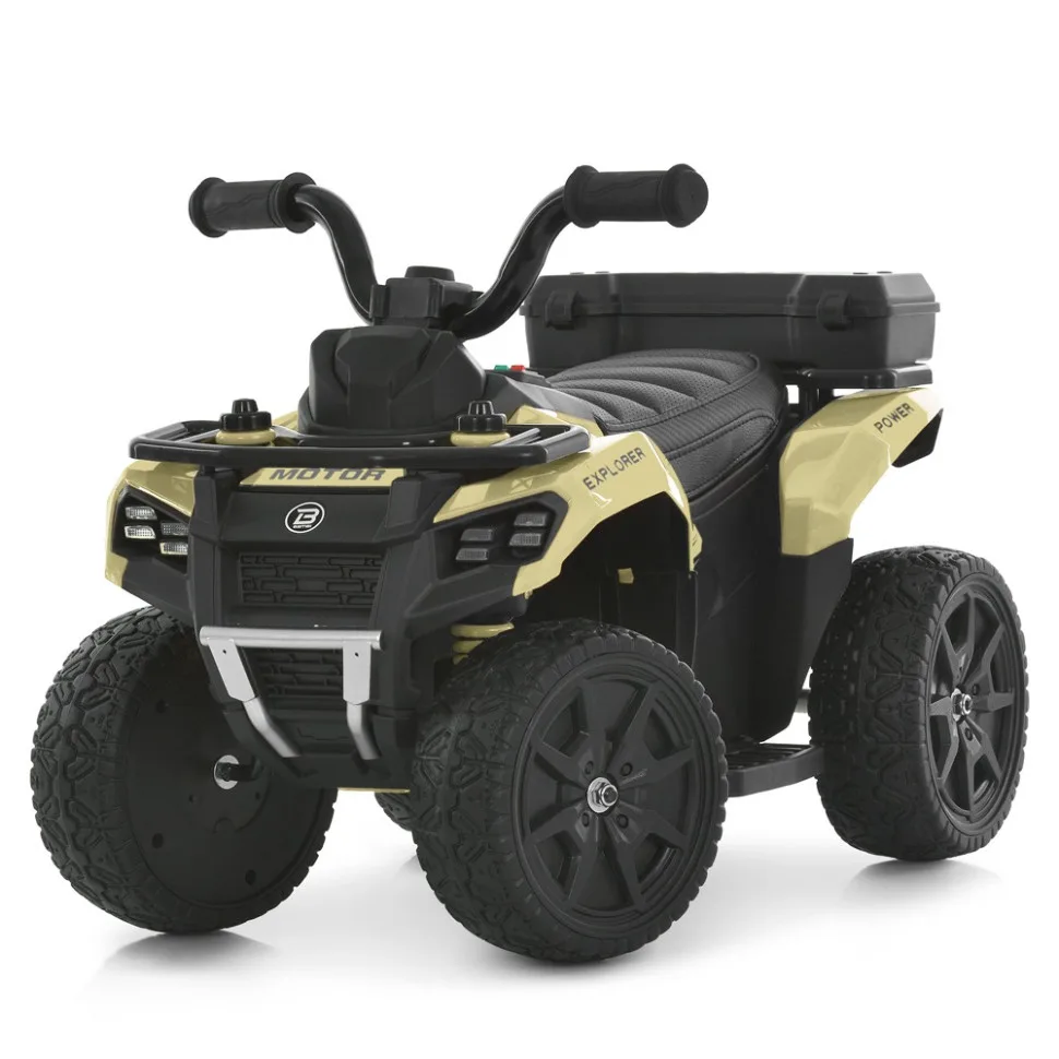Дитячий електроквадроцикл M 6286 EBLR акумуляторний 1WD 35W 30 кг зелений пластик