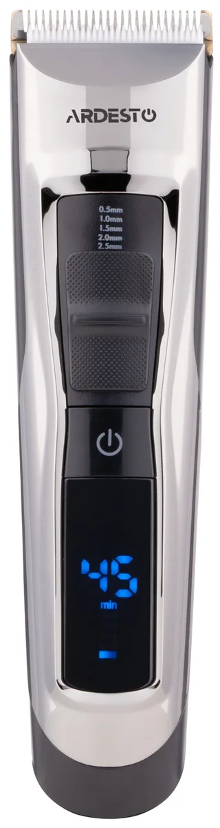 Машинка для стрижки ARDESTO HC-Y30-DBS, з можливістю роботи від мережі та акумулятора, 6 насадок, сталь та кераміка, чорного кольо
