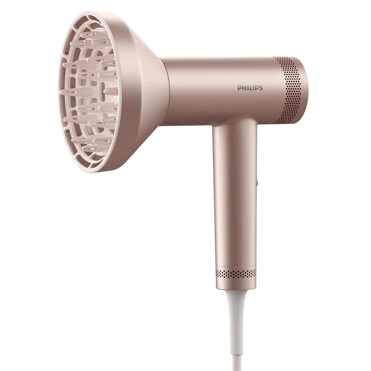 Фен Philips 8000 Series, 1400 Вт, 3 настройки, ионизация, холодный обдув, турбо-режим, розовый