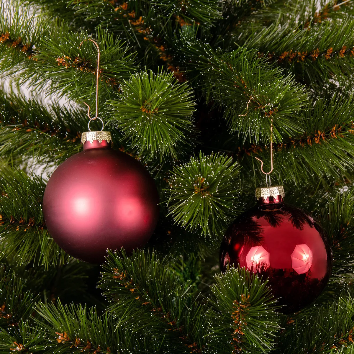 Елочные шары Mica Decorations стеклянные 6 см вишневые 10 шт
