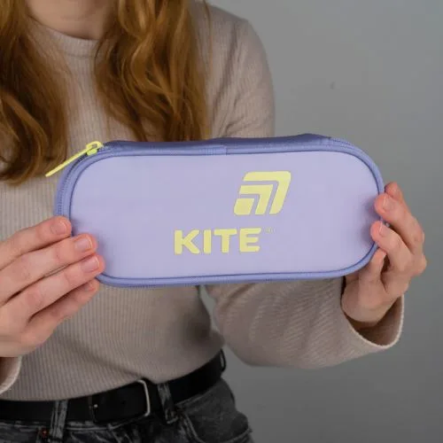 Пенал Kite з клапаном та кишенею на блискавці для шкільного приладдя канцелярський органайзер