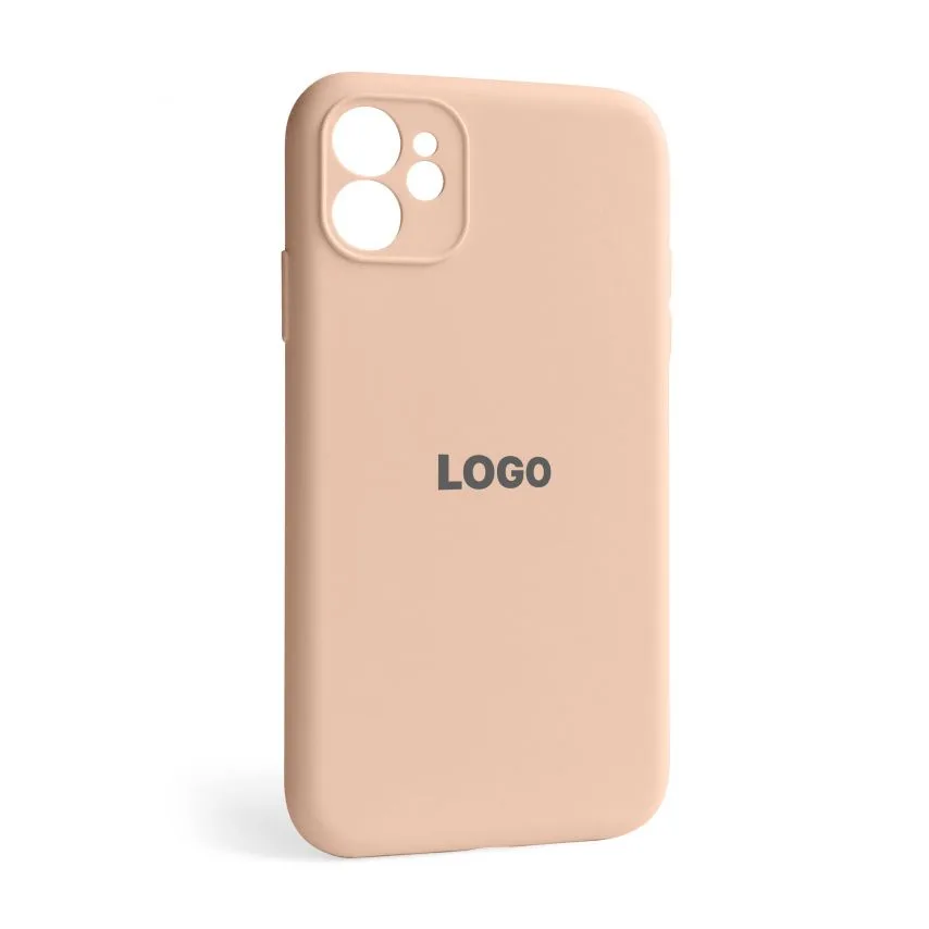 Чохол силіконовий для Apple iPhone 11  закрита камера рожевий