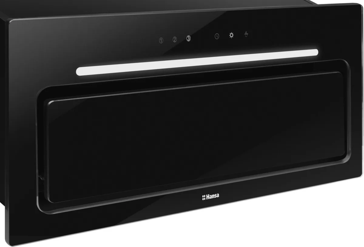 Вбудована витяжка Hansa, 60 см, 650 м3/год, чорна.