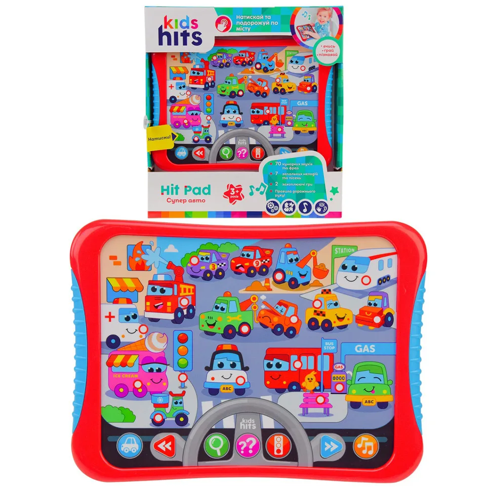 Інтерактивний планшет Kids Hits пластик 23,8х17х2 см кольоровий