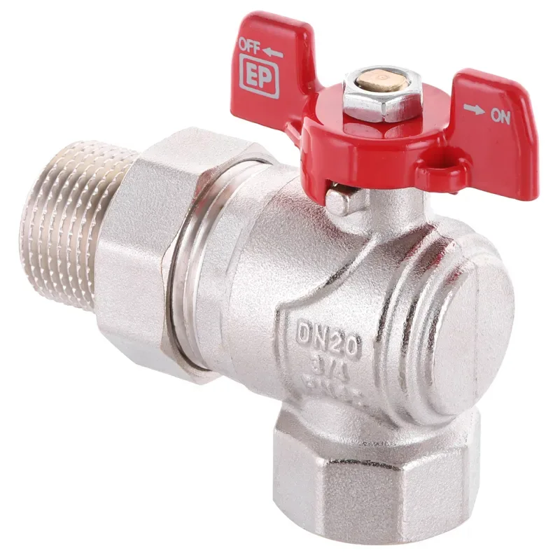 Кран с американкой угловой Europroduct латунь 3/4" стальной