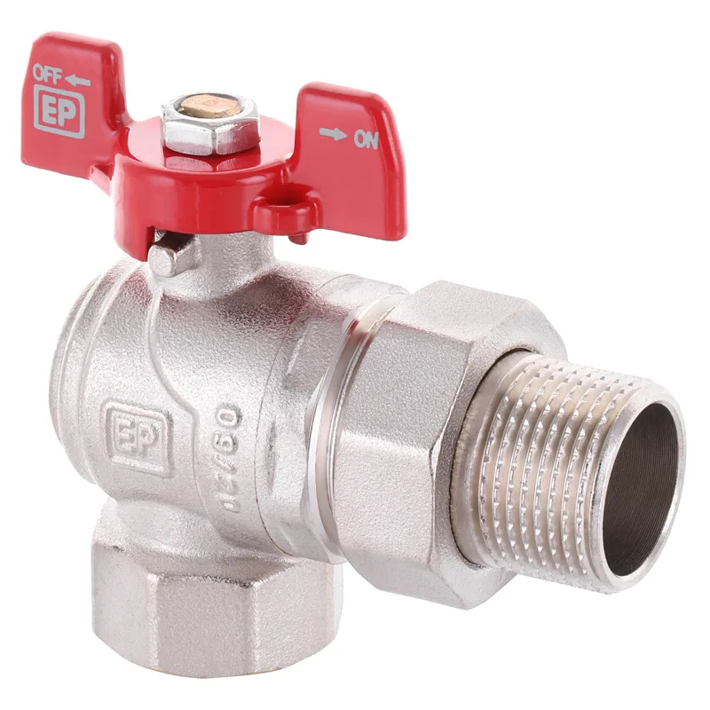 Кран с американкой угловой Europroduct латунь 3/4" стальной