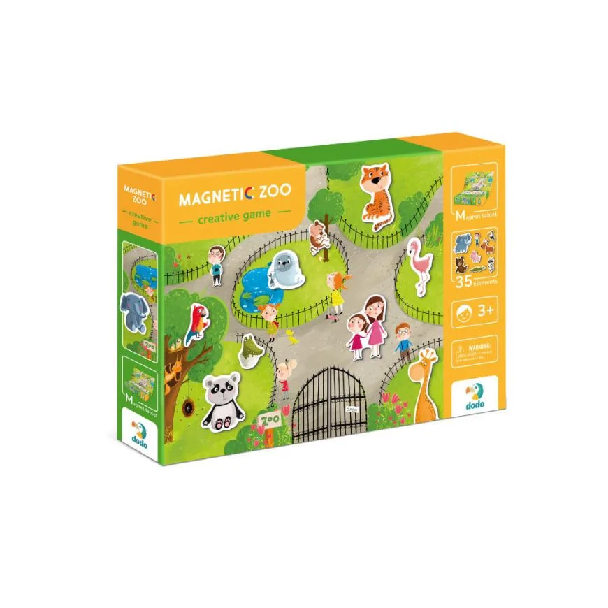 Розвиваюча магнітна гра DoDo Toys магнітна планшетка 21,5х31,5 см 35 магнітів з тваринами