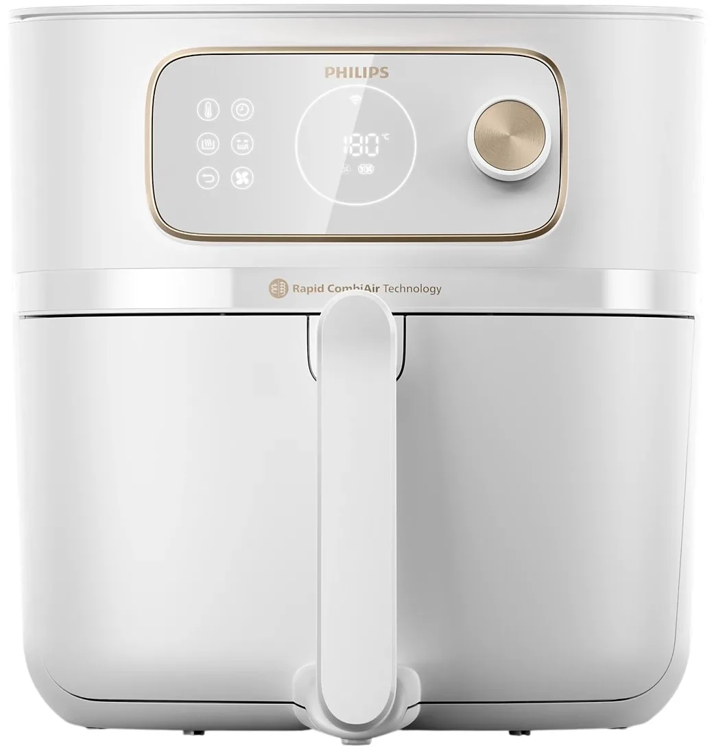 Мультифункційна піч Philips Combi XXL Smart 2200Вт, чаша на 8.3л, сенсорне управління, 22 автоматичні програми, пластик, білий.