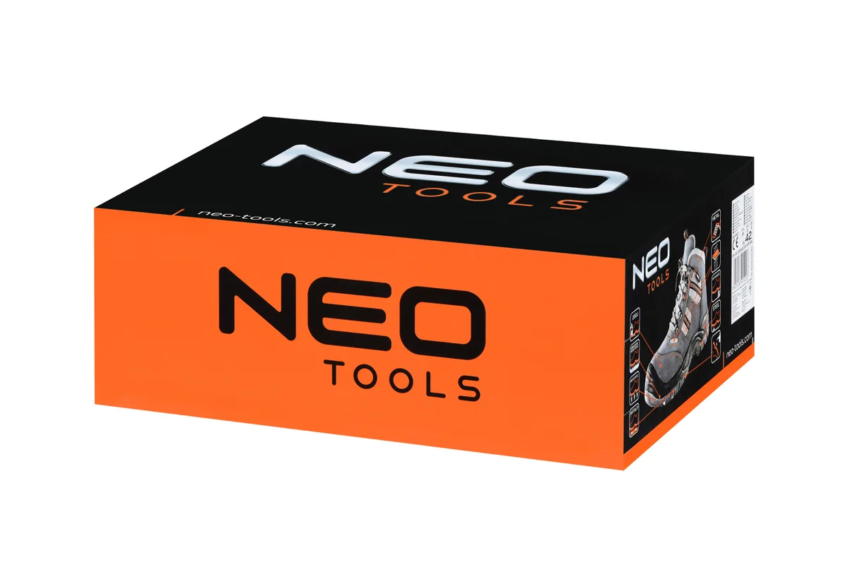 Черевики робочі Neo Tools замшеві з антипроколом сталевий підносок для будівельних робіт сині S1P SRC