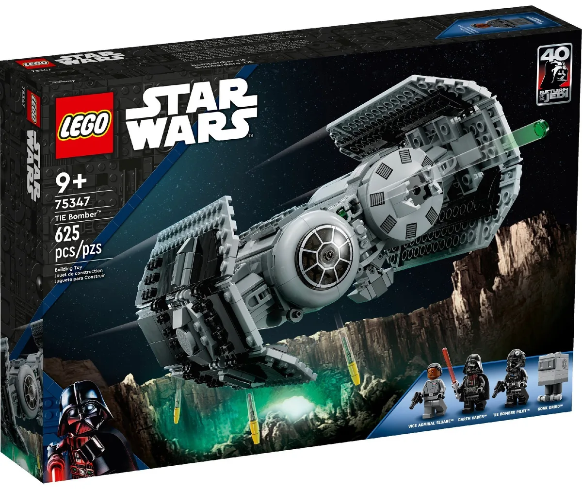Конструктор LEGO Star Wars Бомбардувальник TIE сірий 9+